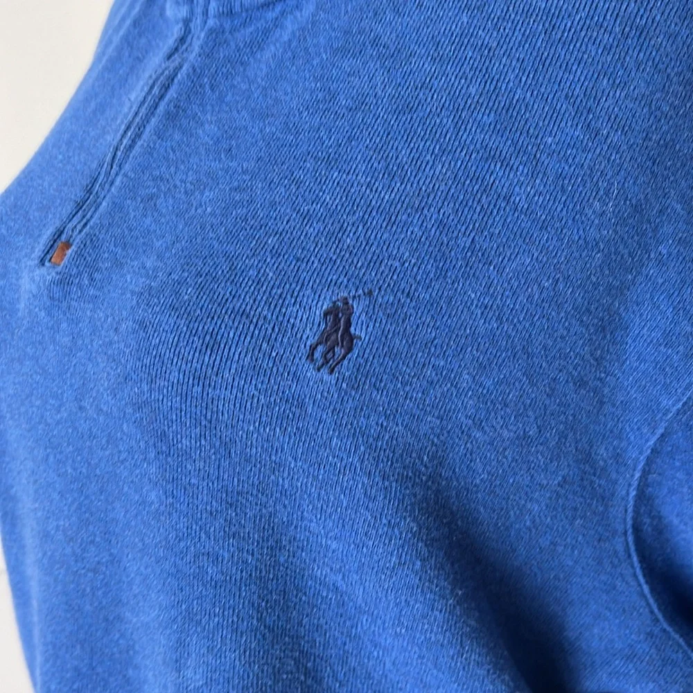 🎉Host Pick🎉Polo Ralph Lauren Men’s Royal Blue Quarter Zip Sweater Size XXL - Picture 5 of 11